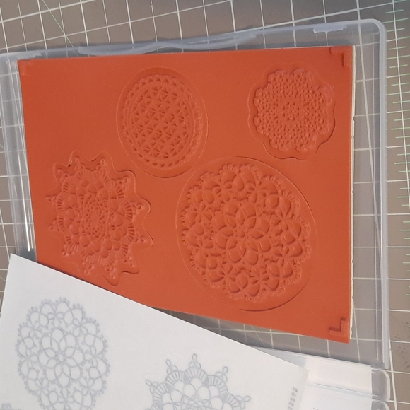 Delicate Doilies Clear mount rubber stamp set - Picture 2 of 3